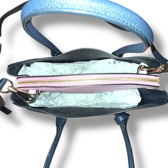 KATE SPADE Margaux Lemons Medium Satchel - Navy/ Lavendar/Yellow - Picture 5 of 16